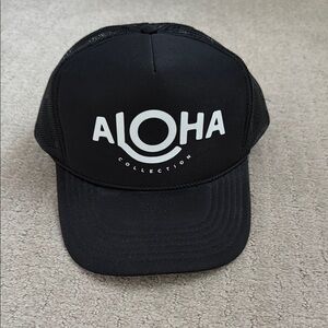ALOHA Collection Black Mesh Cap